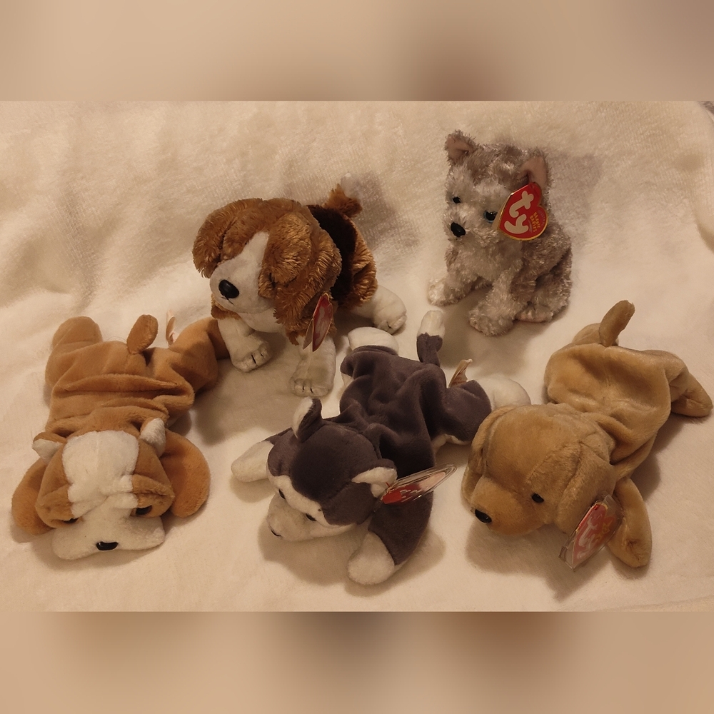 NWT! Ty Vintage Beanie Babies Pups (5)